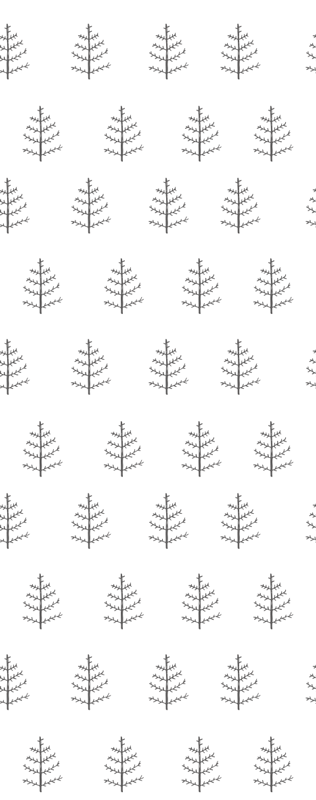 Skandynawski dywan winylowy szare minimalistyczne drzewa - TenStickers