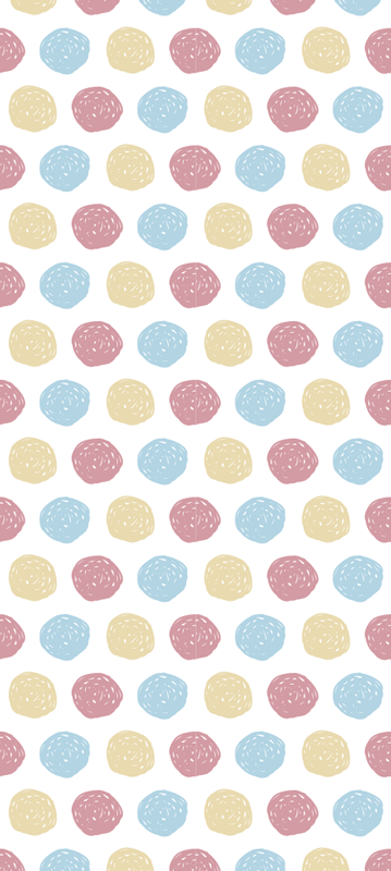 Skandynawski dywan winylowy w pastelowe kropki - TenStickers