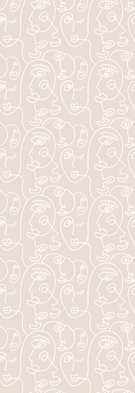 Skandynawski dywan winylowy różowo-biały wzór - TenStickers