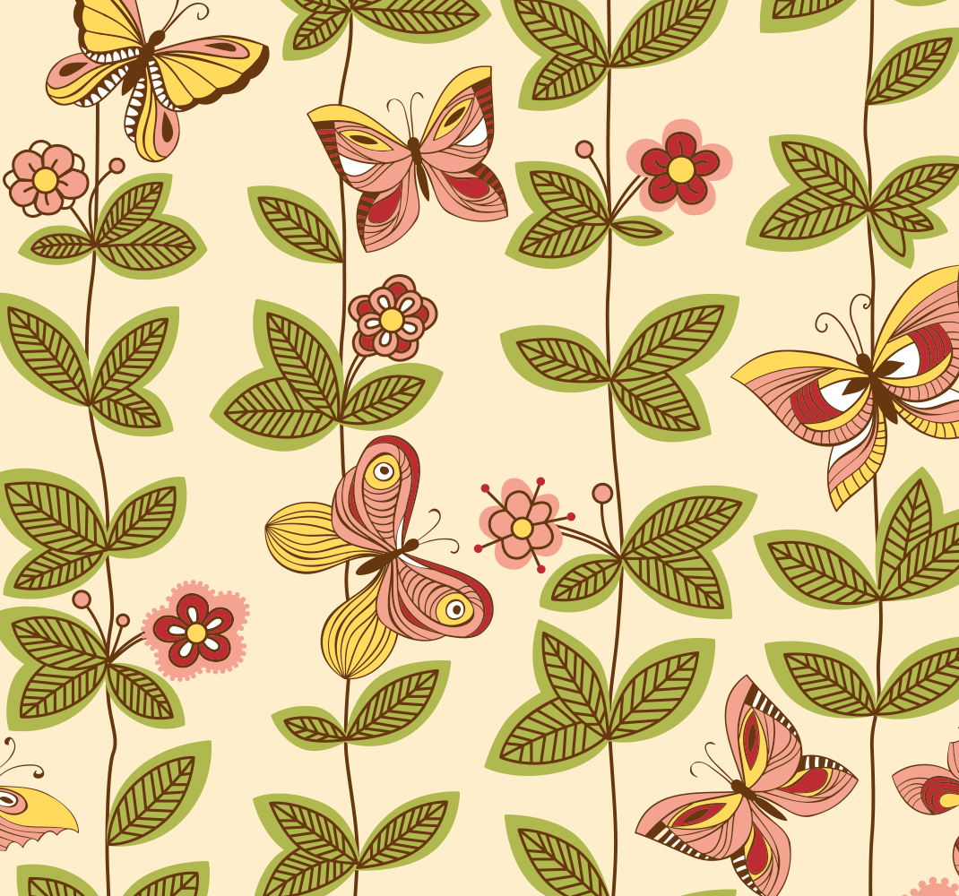 Dywan winylowy natura motyle - TenStickers