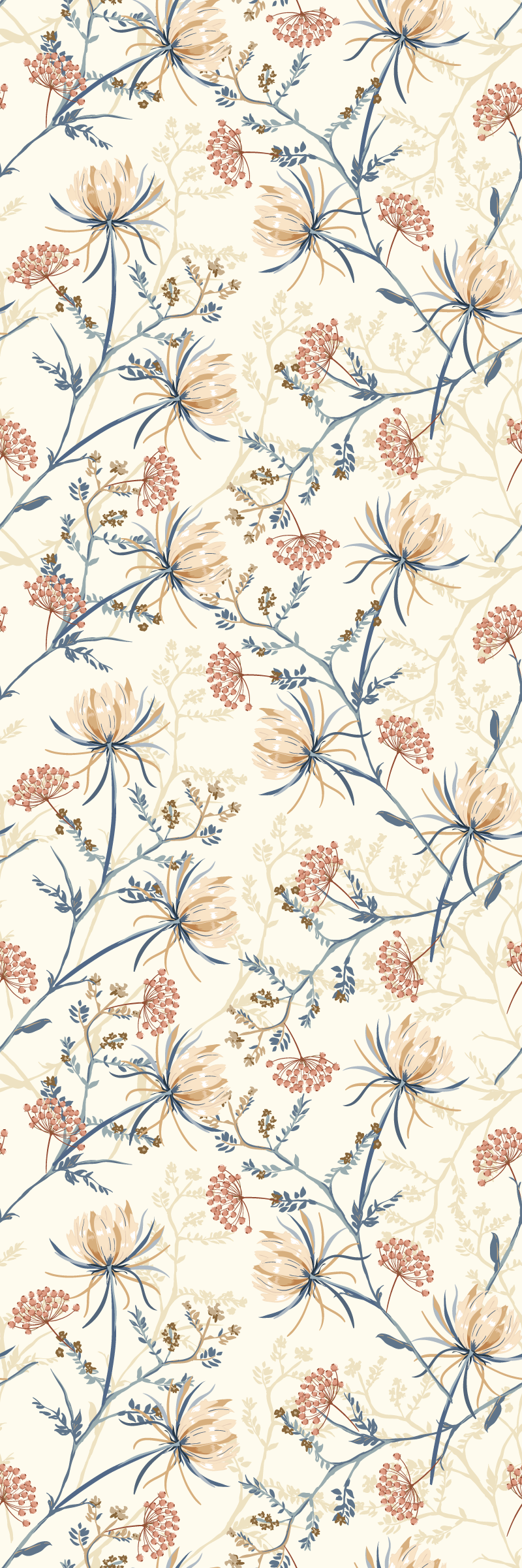 Dywan winylowy natura w stylu vintage kwiatowym - TenStickers