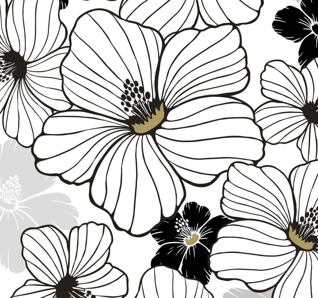 Dywan winylowy natura wzór białego hibiskusa - TenStickers