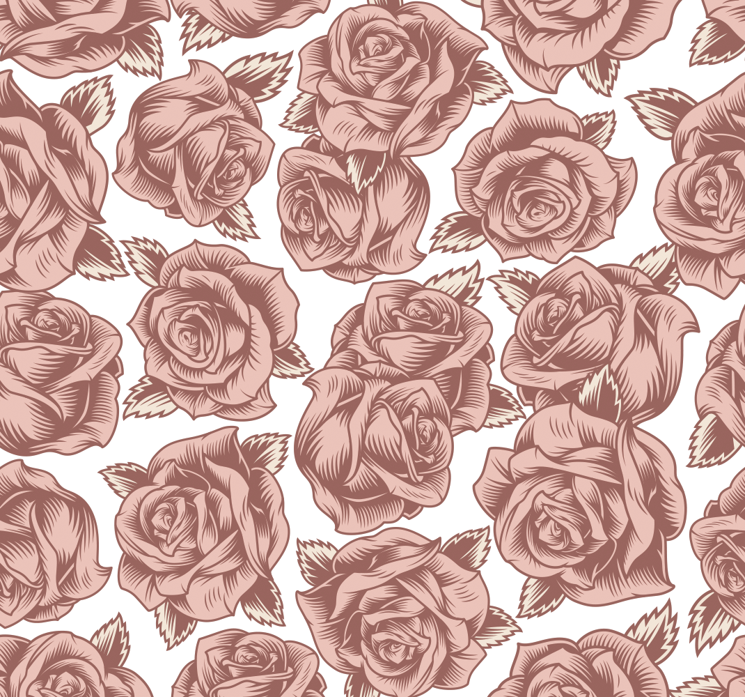 Dywan winylowy natura różane retro - TenStickers