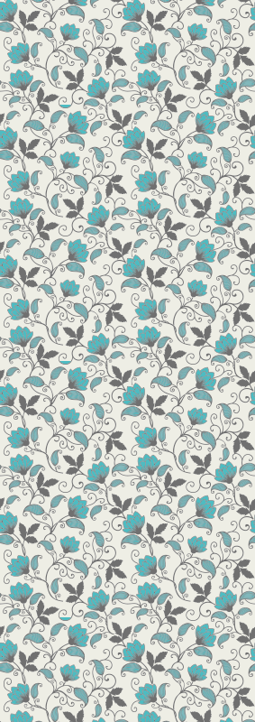 Dywan winylowy natura kwiat lotosu w odcieniu teal - TenStickers