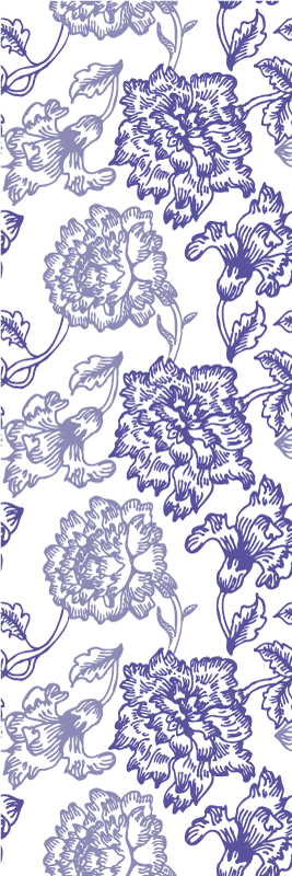 Dywan winylowy natura w delikatny fioletowy wzór kwiatowy - TenStickers
