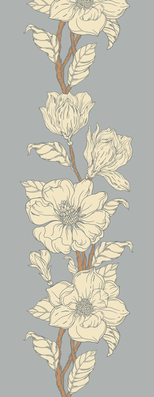 Dywan winylowy natura styl nostalgii magnolii - TenStickers