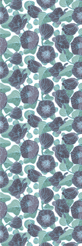 Dywan winylowy natura kwiaty malwy - TenStickers