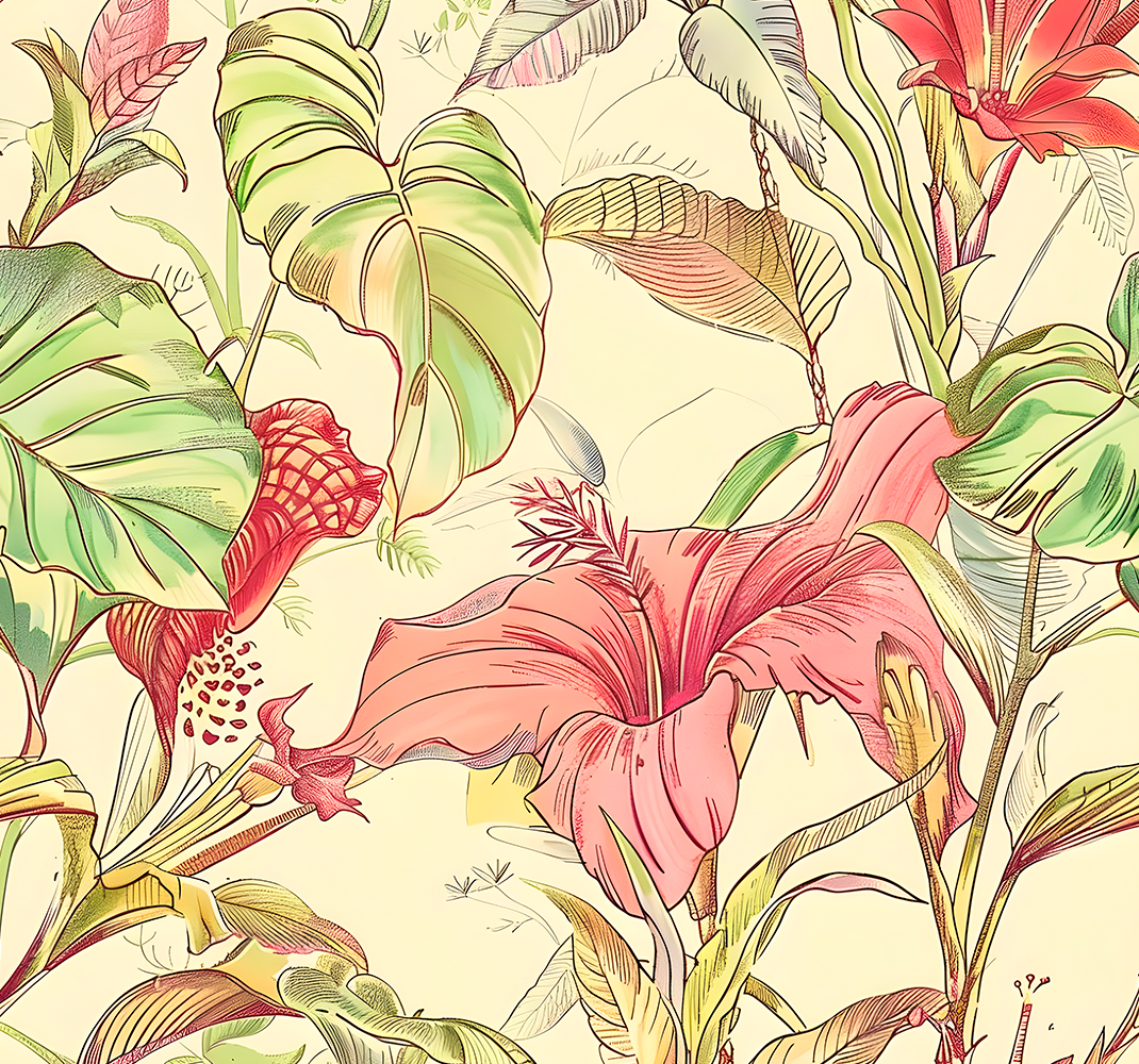 Dywan winylowy natura w kwiaty angielskie - TenStickers