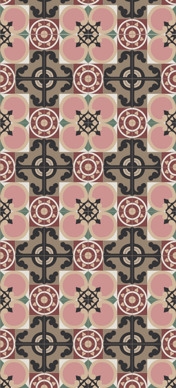 Dywan winylowy retro w stylu toledańskich płytek - TenStickers