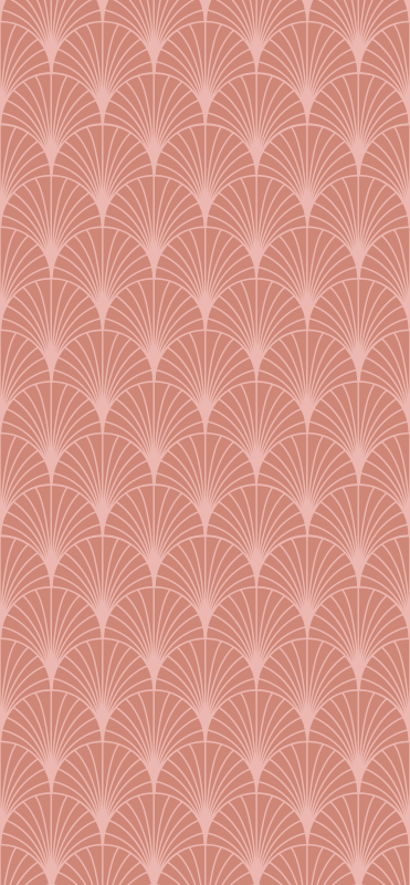 Dywan winylowy retro z różowozłotym wzorem palm - TenStickers