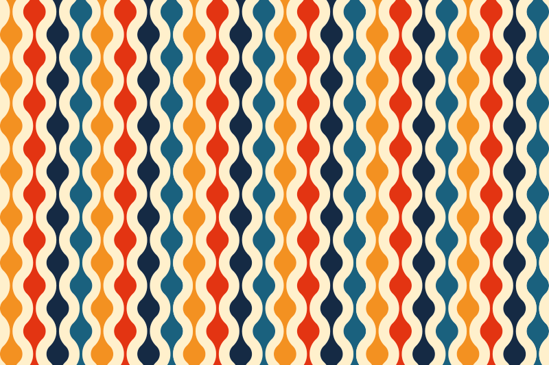 Dywan winylowy retro fala lat 70. - TenStickers