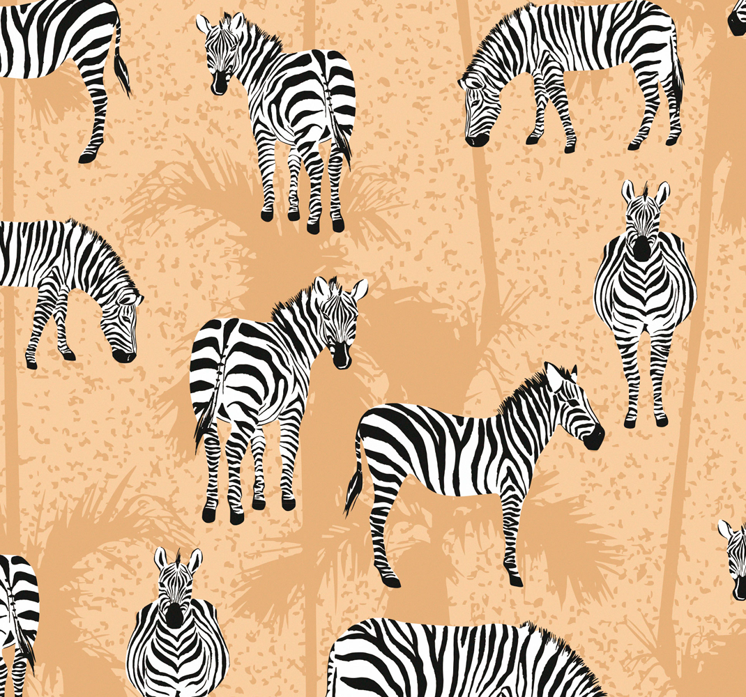 Dywan winylowy zwierzęta tapeta zebra do łazienki - TenStickers