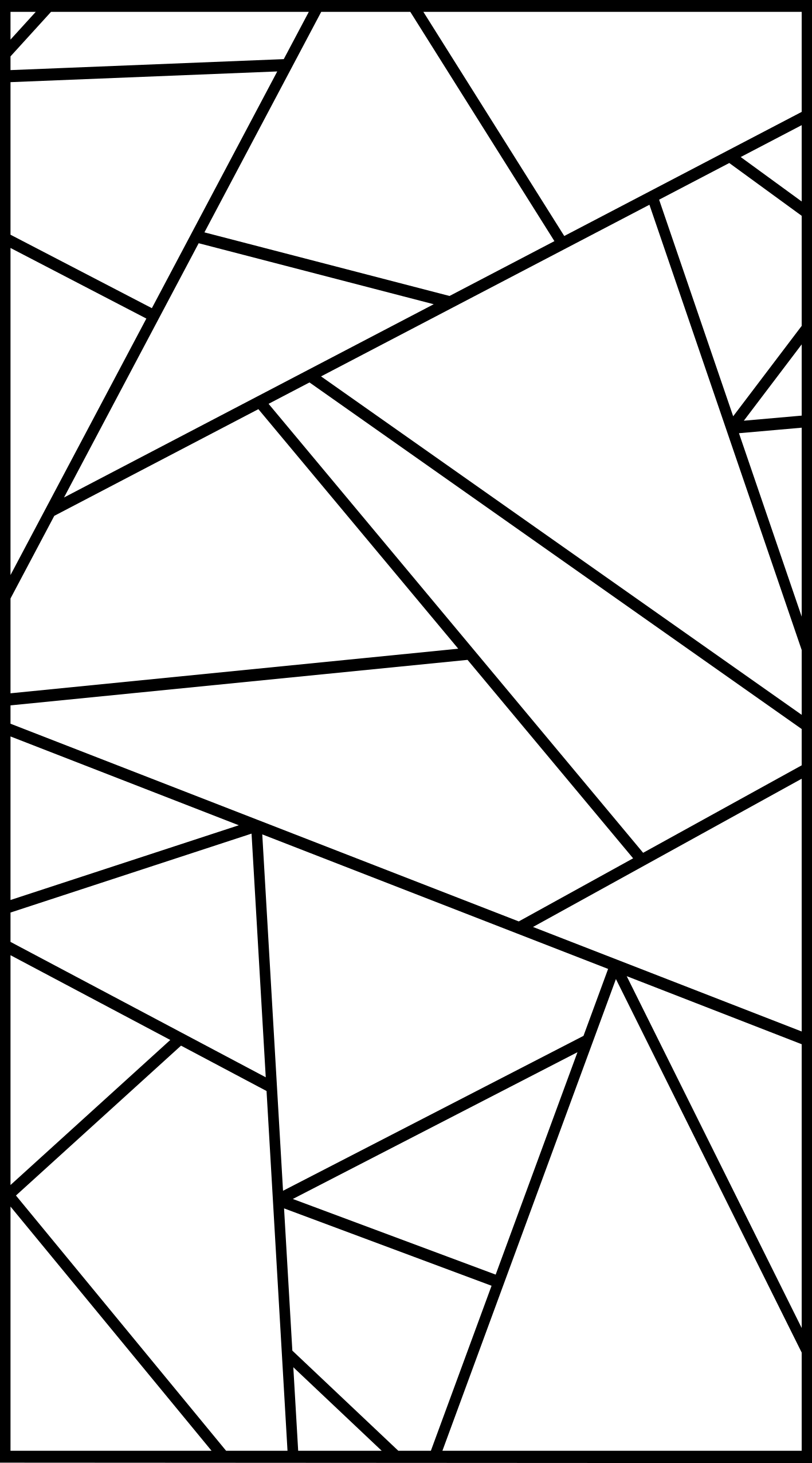 Nowoczesny dywan winylowy w czarne geometryczne linie - TenStickers