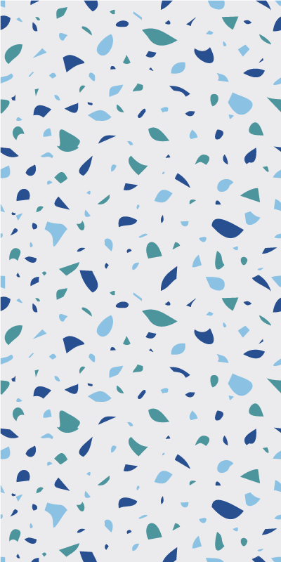 Dywan winylowy tekstura w odcieniach niebieskiego terrazzo - TenStickers
