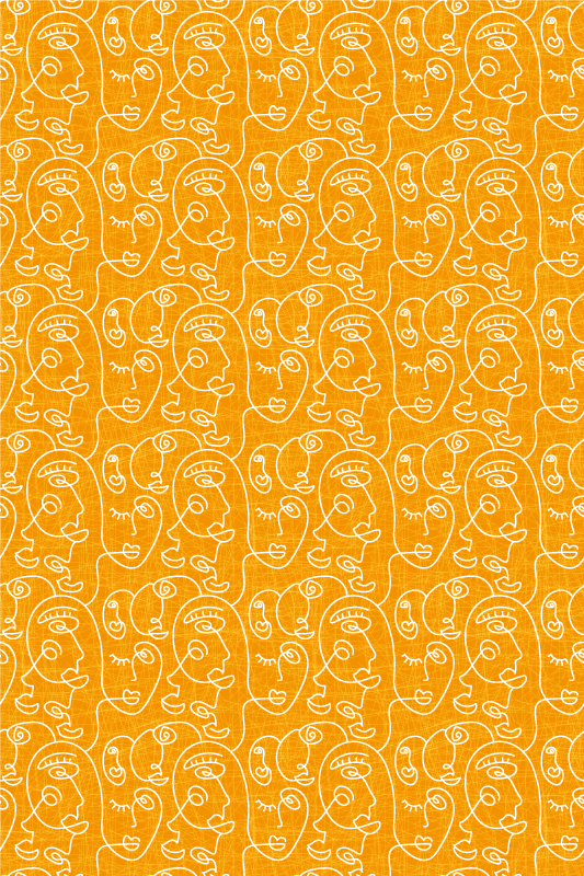 Dywan winylowy tekstura abstrakcyjna pomarańczowa kobieta - TenStickers
