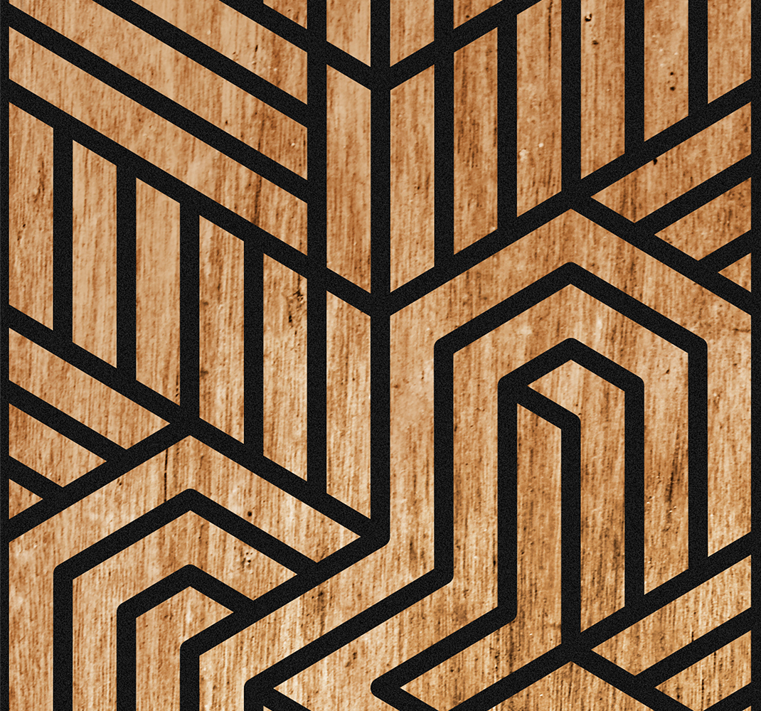 Dywan winylowy tekstura geometryczna drewna - TenStickers