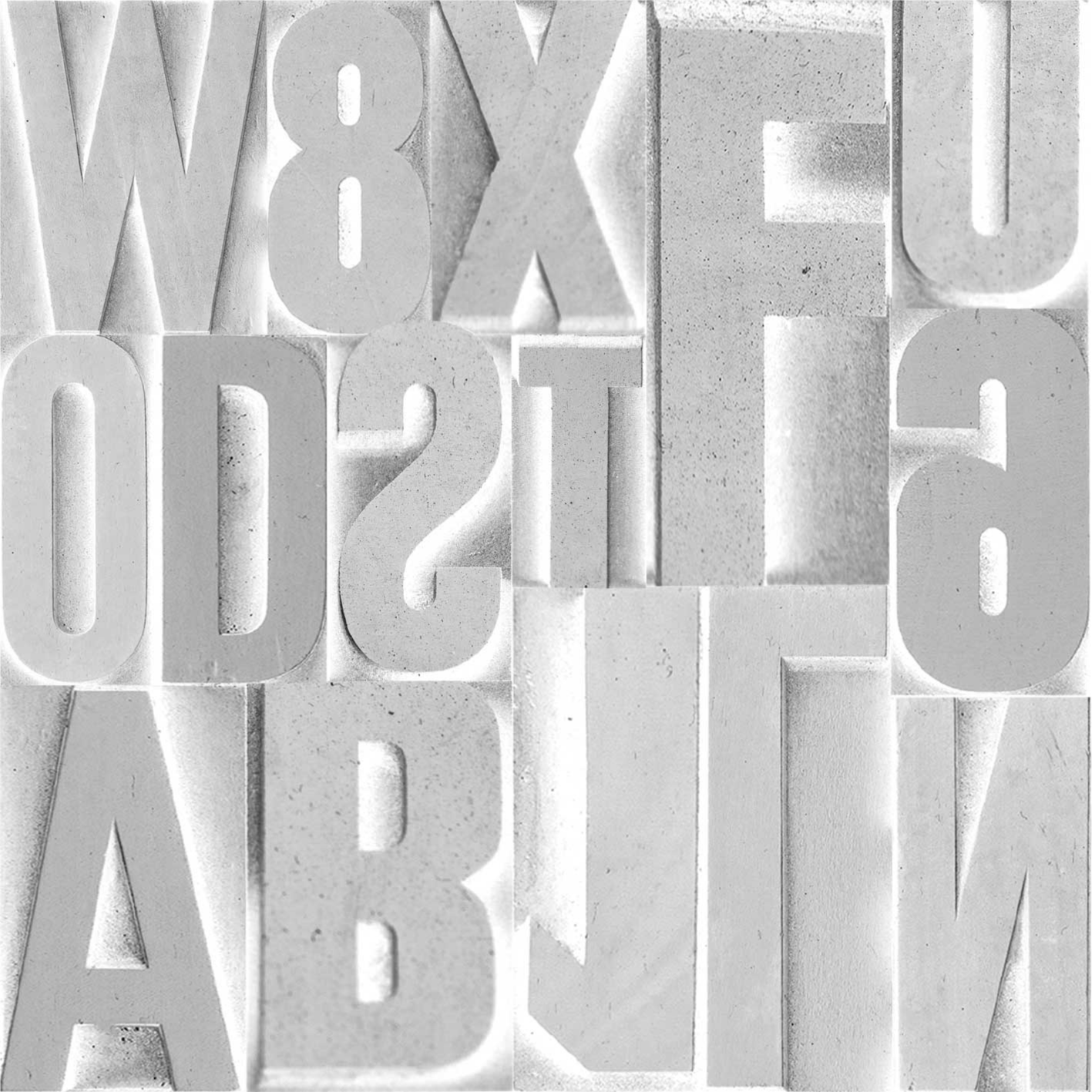 Dywan winylowy napisy szare litery 3d - TenStickers