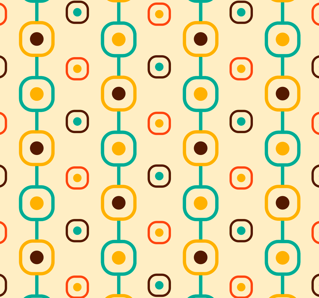 Dywan winylowy retro w stylu geometrycznym lat 60. - TenStickers
