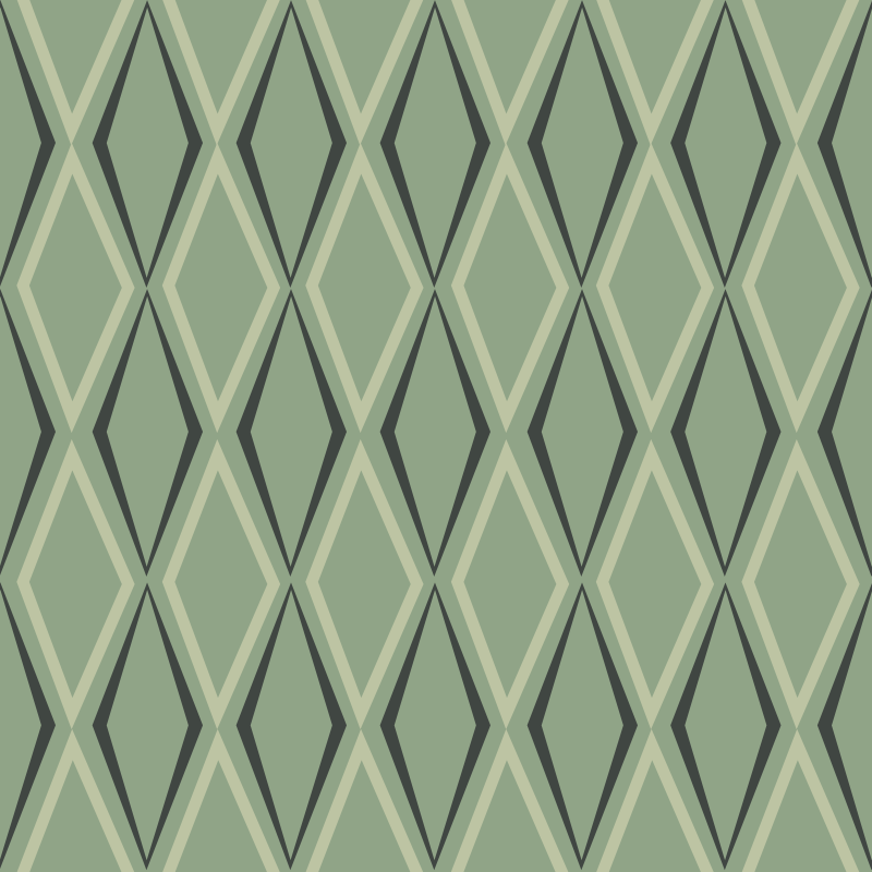 Dywan winylowy retro zielone diamenty z lat 30. - TenStickers