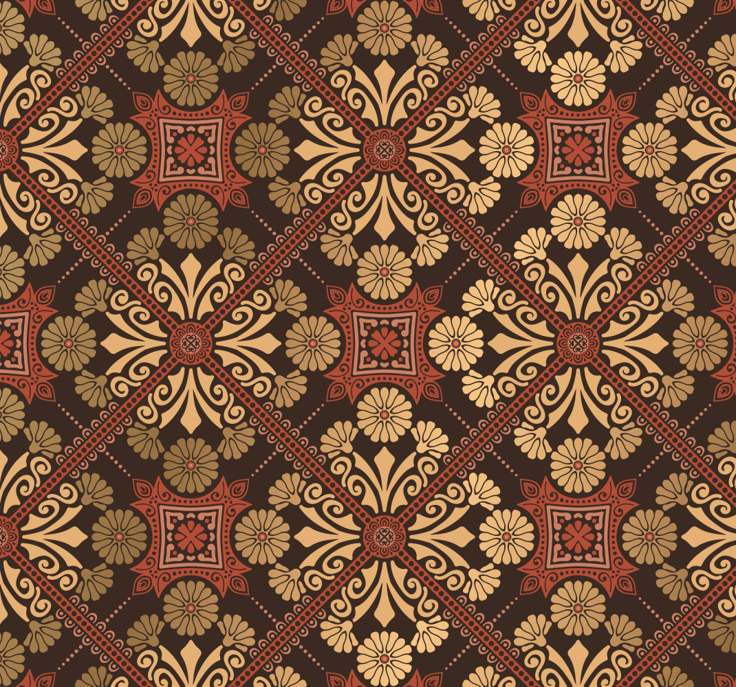Dywan winylowy retro tapeta w stylu vintage do sypialni - TenStickers