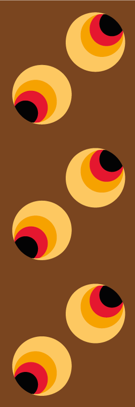 Dywan winylowy retro z motywem oczu pop - TenStickers