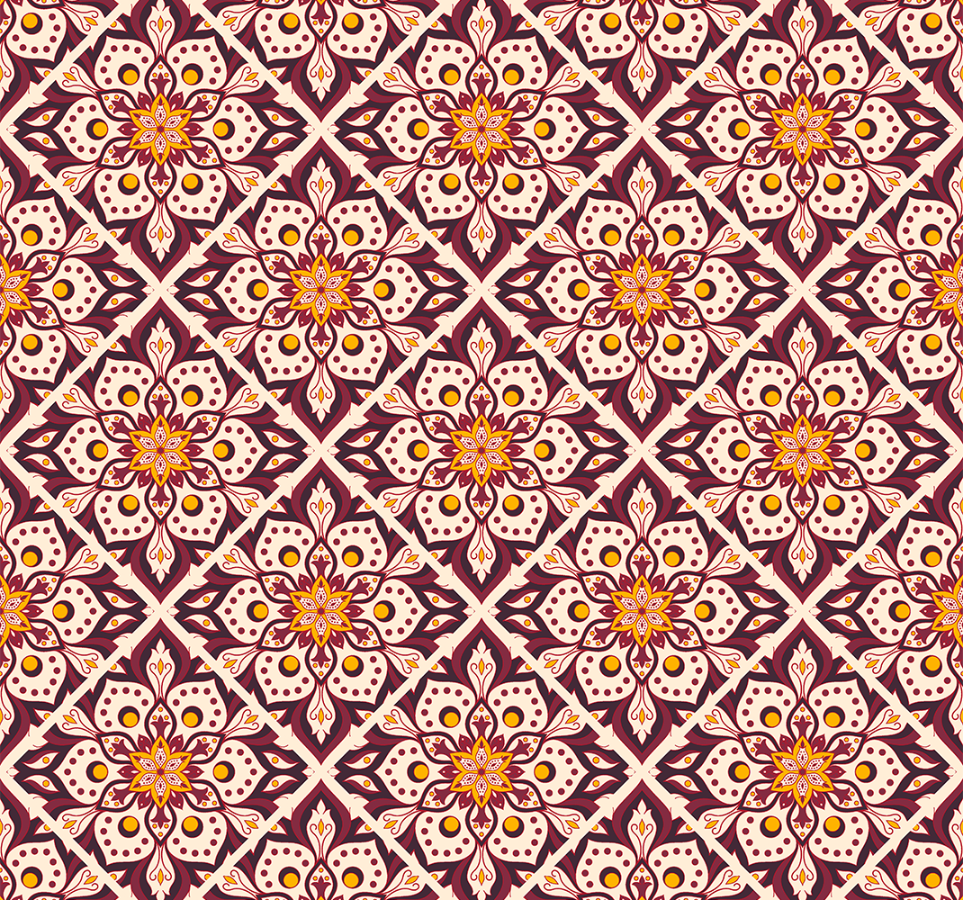 Dywan winylowy retro w klasyczny wzór zamku - TenStickers