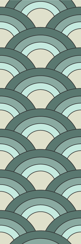 Dywan winylowy retro w niebieską łuskę - TenStickers