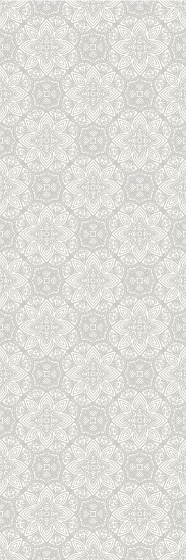 Dywan winylowy retro szary etniczny wzór z detalami - TenStickers