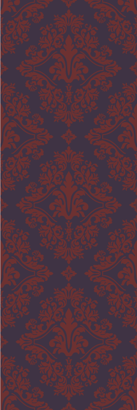 Dywan winylowy retro w czerwono-fioletowy wzór - TenStickers