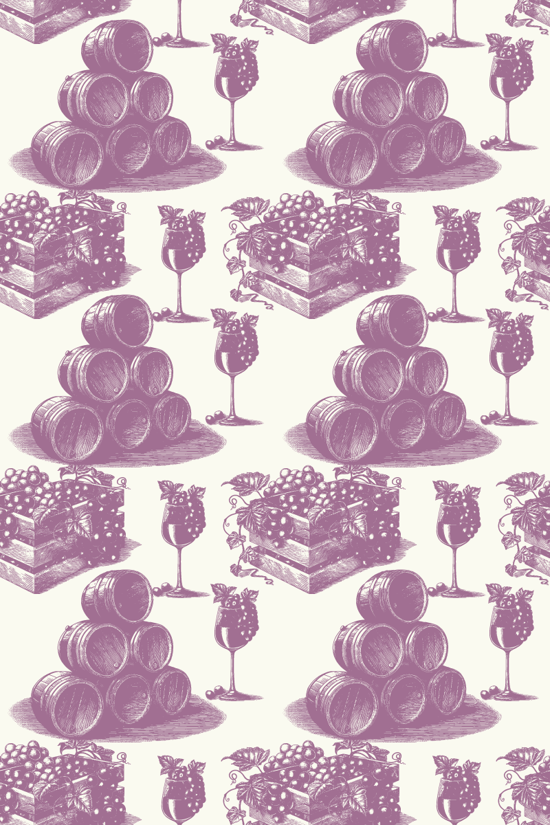 Dywan winylowy retro w fioletowy, francuski wzór - TenStickers