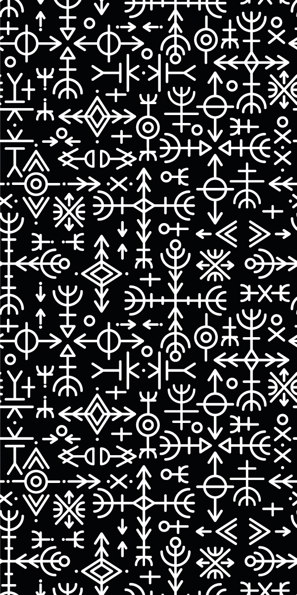 Dywan winylowy retro zestaw symboli wikingów - TenStickers