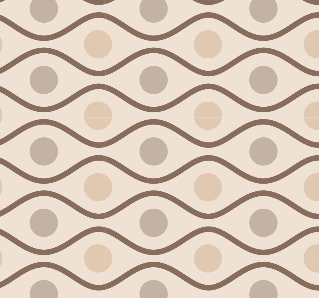 Dywan winylowy retro beżowy w stylu lat 70. - TenStickers