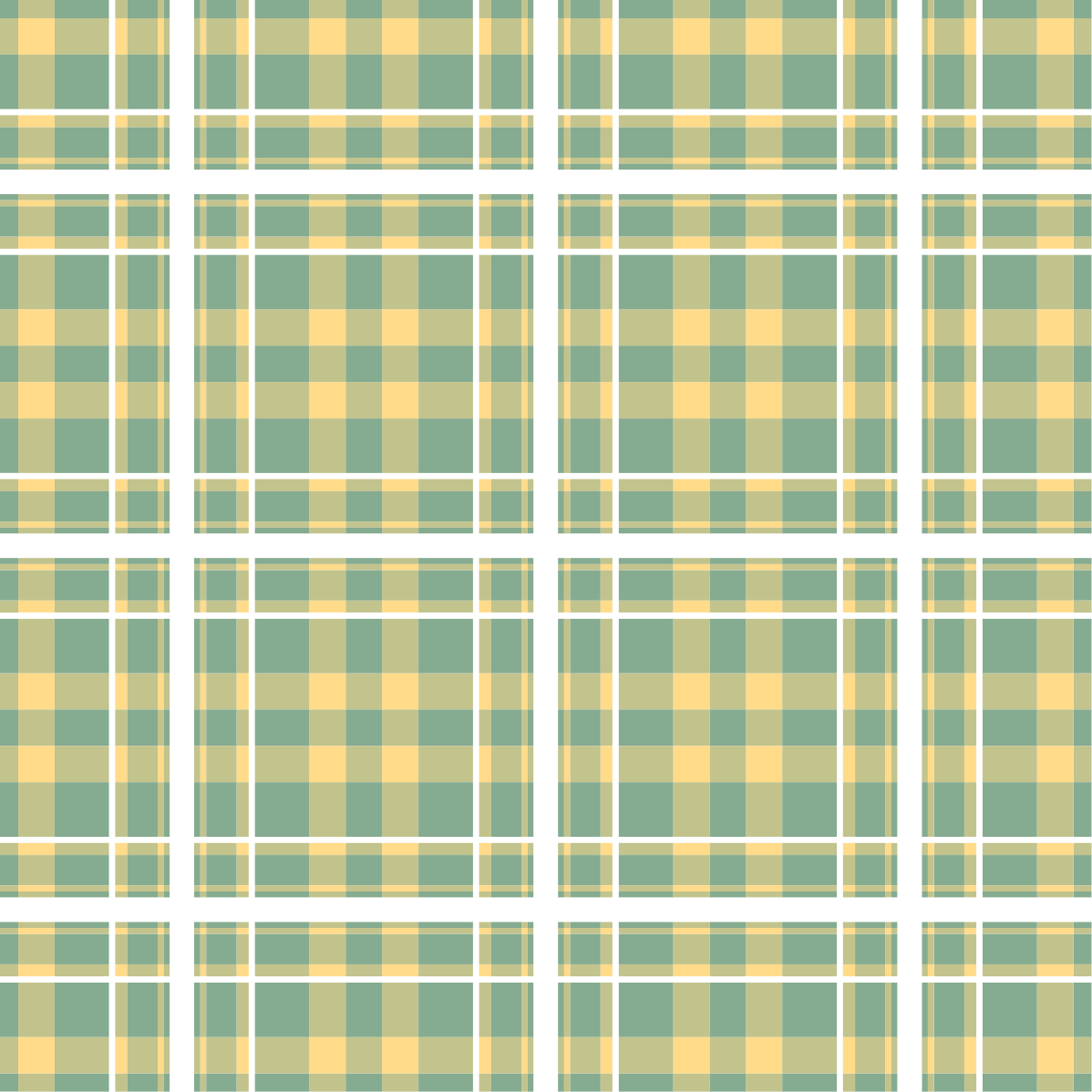 Dywan winylowy retro w żółto-zieloną kratkę - TenStickers