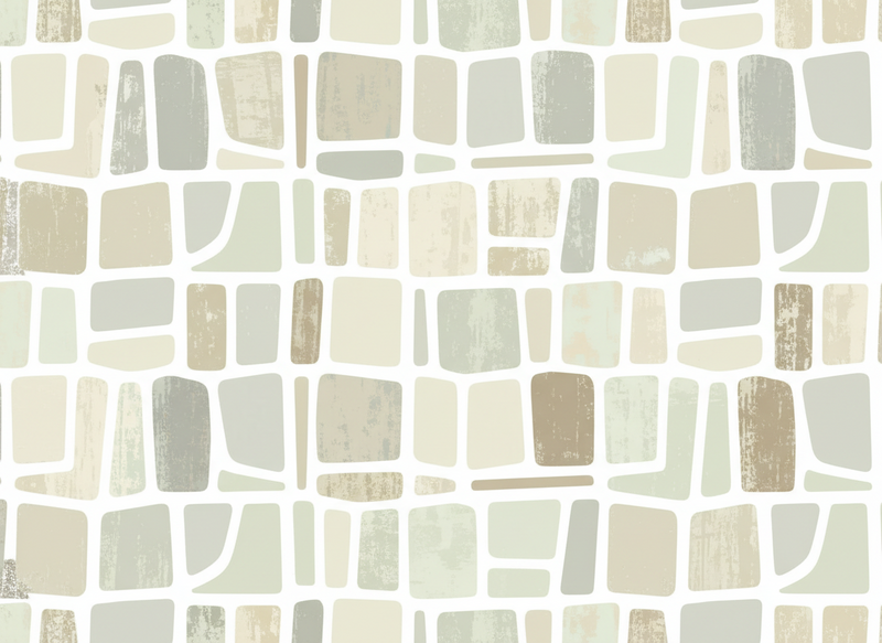 Dywan winylowy retro w geometryczne jasne wzory - TenStickers