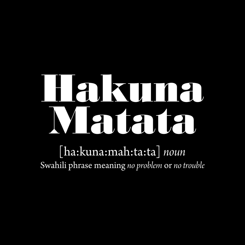Dywan winylowy napisy hakuna matata znaczenie - TenStickers