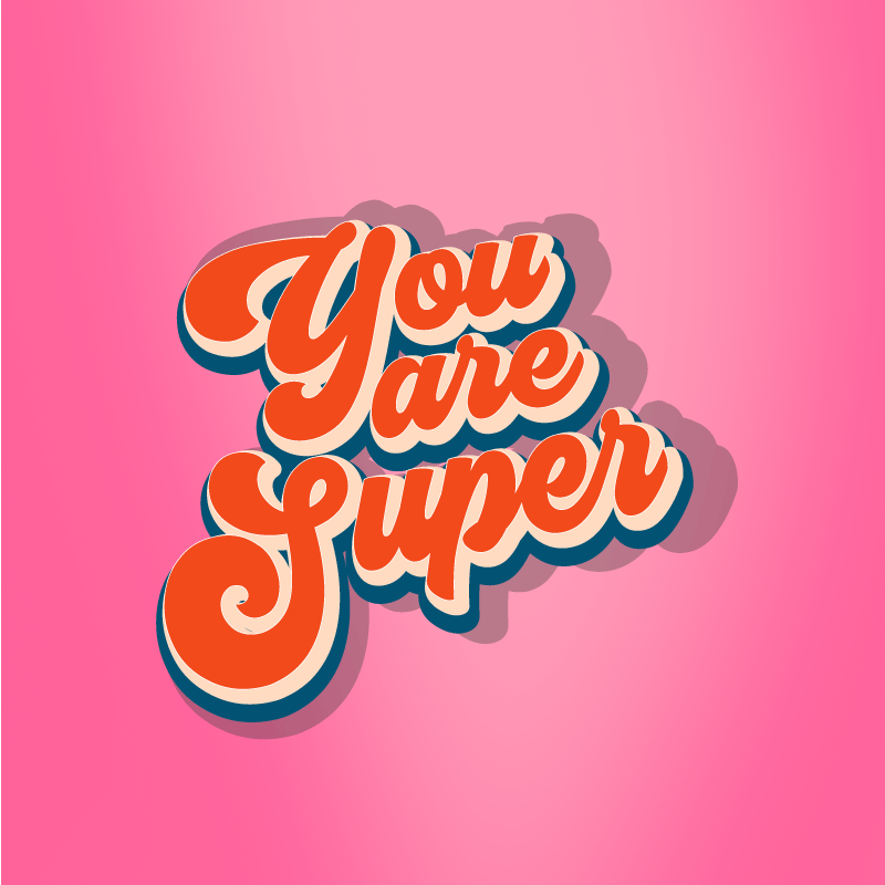 Dywan winylowy napisy jesteś super cytatem - TenStickers