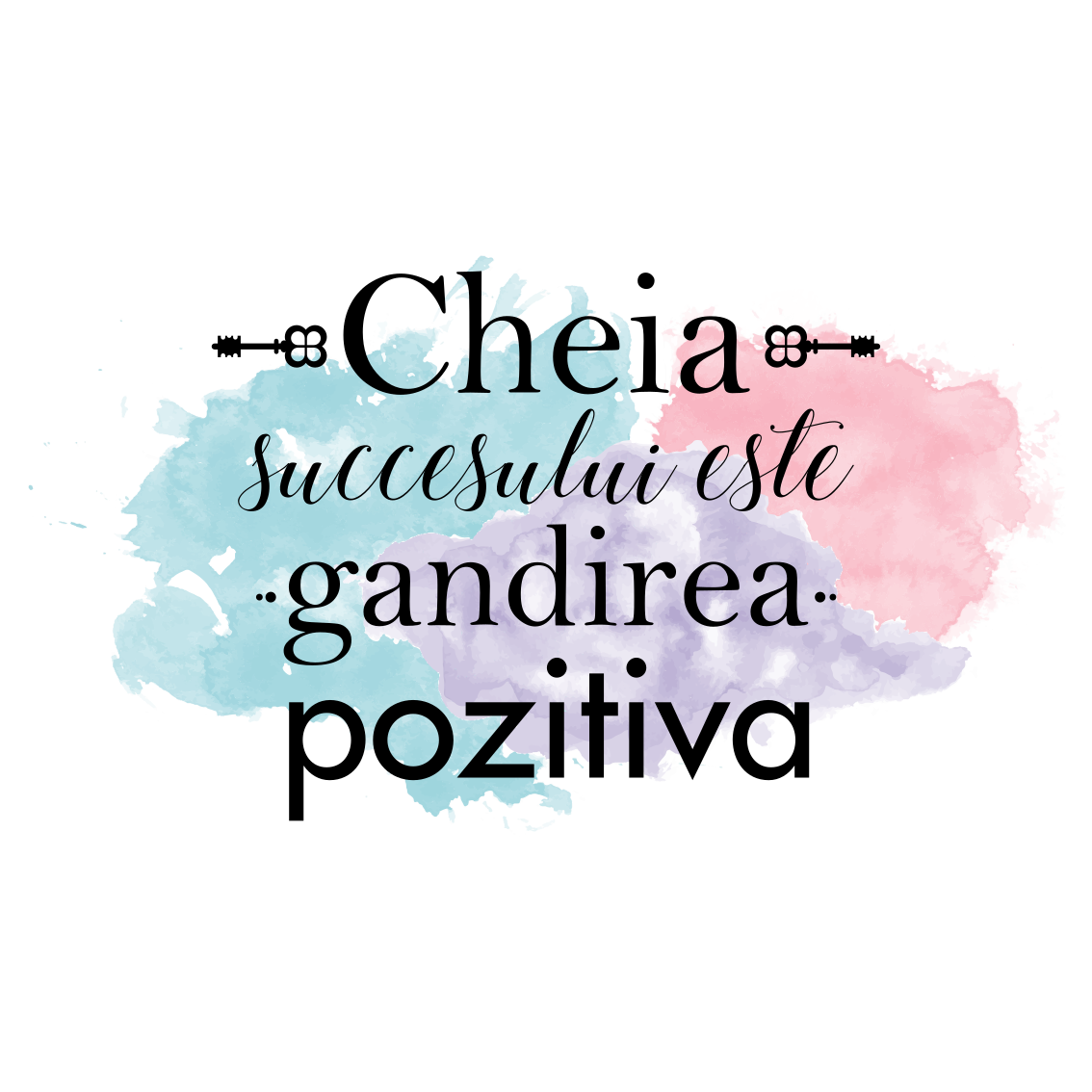 Dywan winylowy napisy pozytywne myślenie kluczem do sukcesu - TenStickers