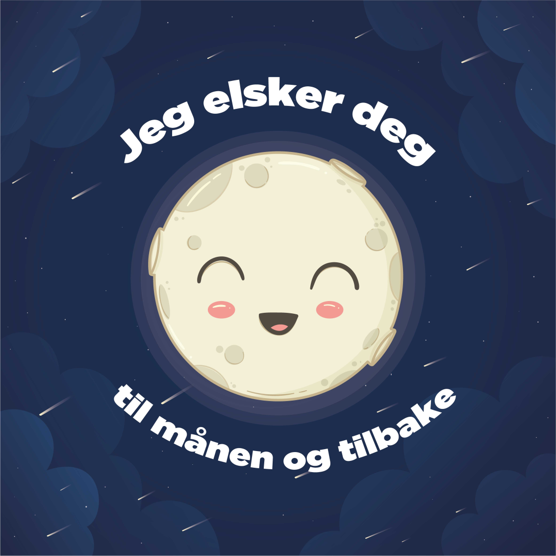 Dywan winylowy napisy kocham cię do księżyca - TenStickers