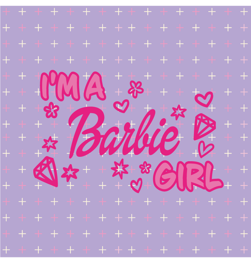Dywan winylowy napisy cytat "jestem dziewczyną barbie" - TenStickers