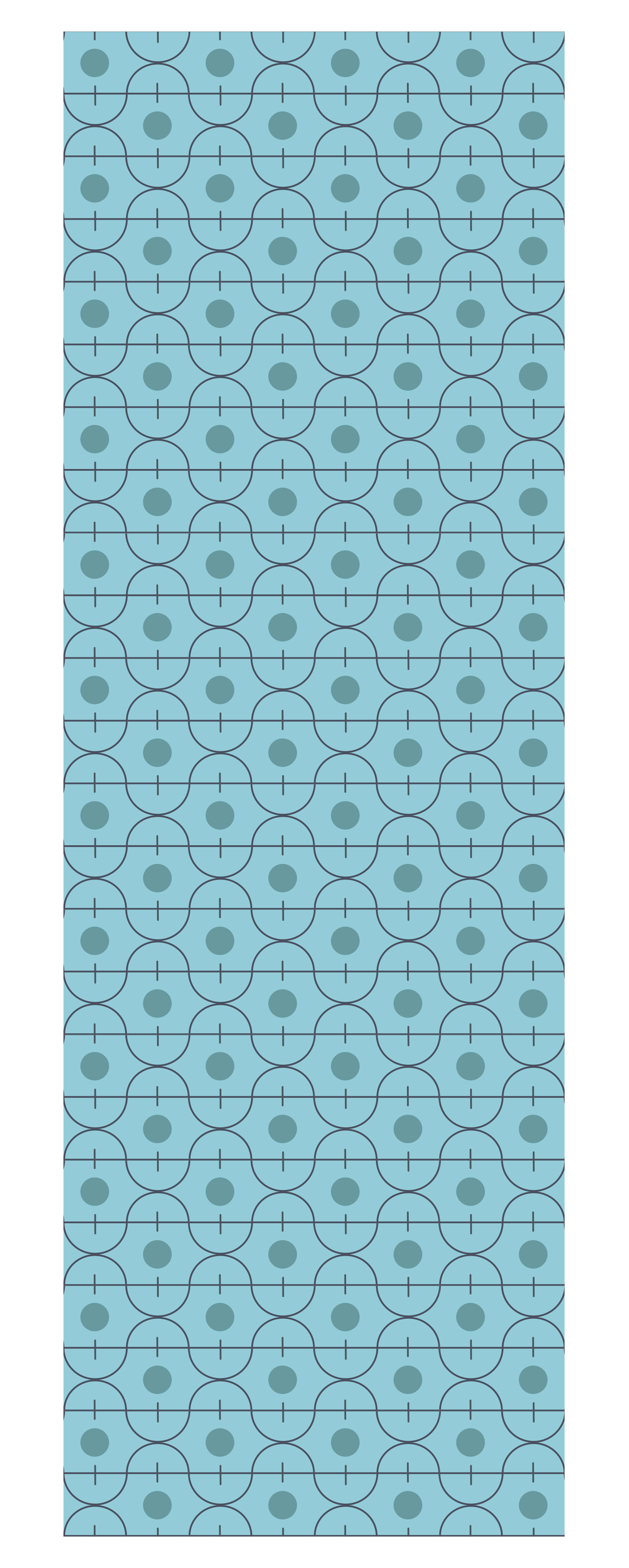 Dywan winylowy tekstura niebieski geometryczny wzór japoński - TenStickers