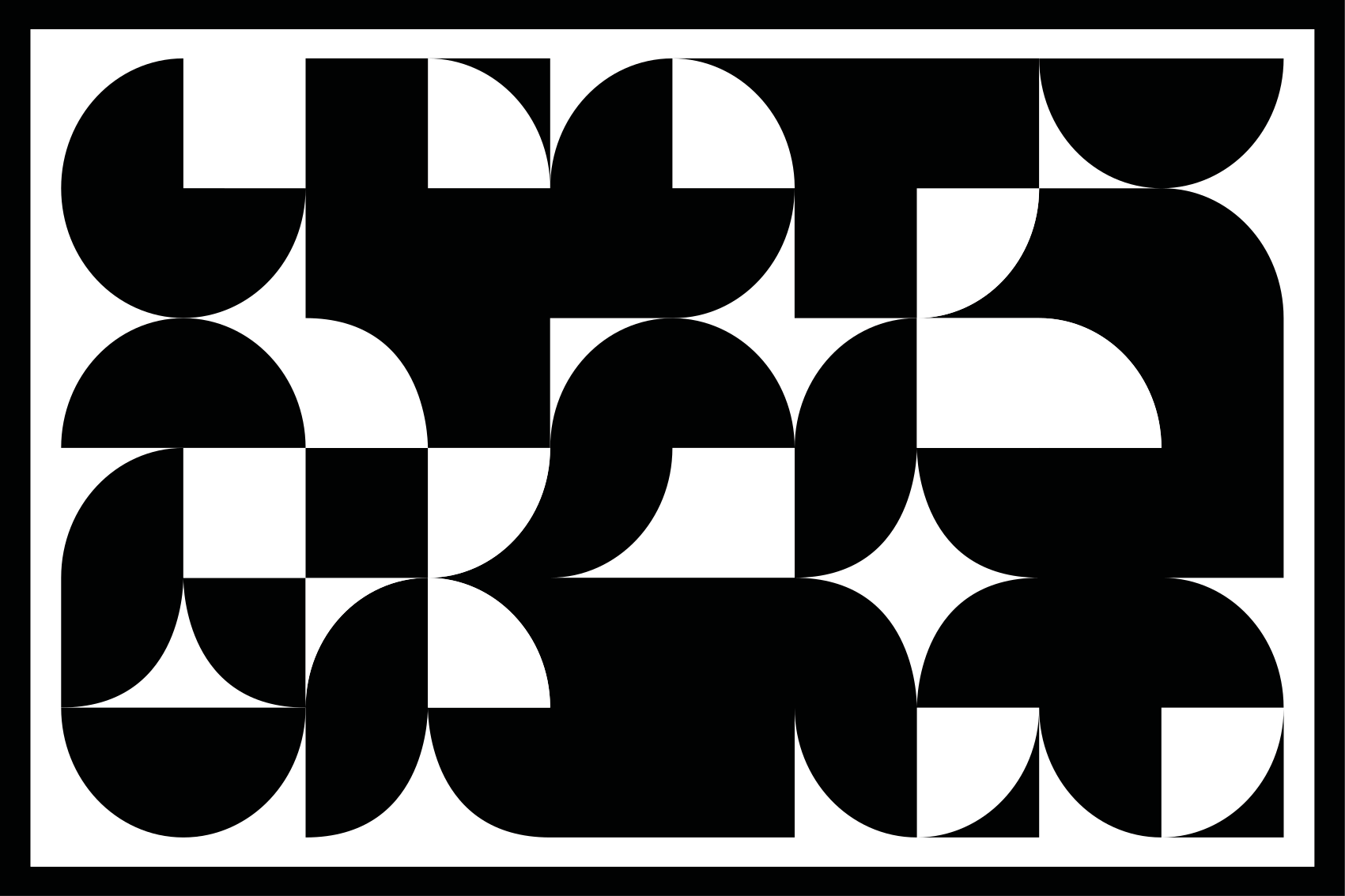 Dywan winylowy wzór geometryczny czarnych kółek - TenStickers
