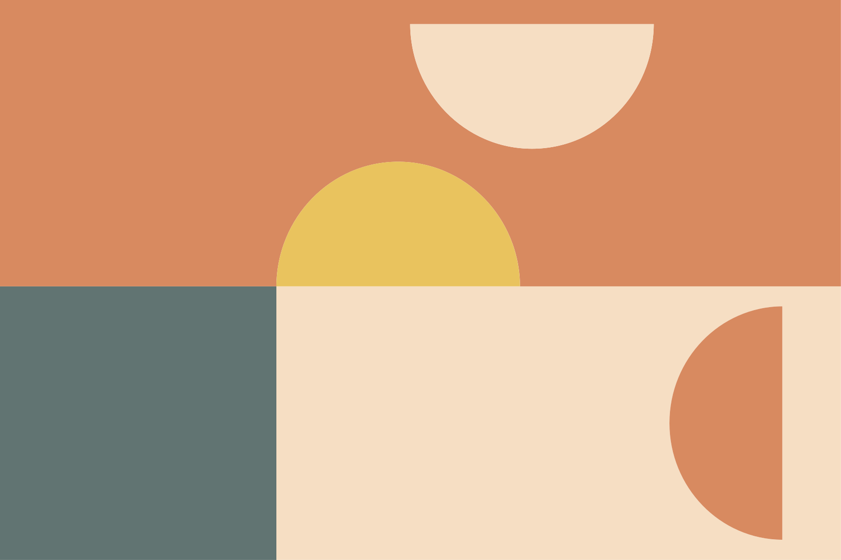 Dywan winylowy wzór geometryczny półkola i prostokąty - TenStickers