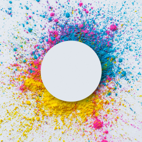 Dywan winylowy wzór geometryczny splash kółek - TenStickers