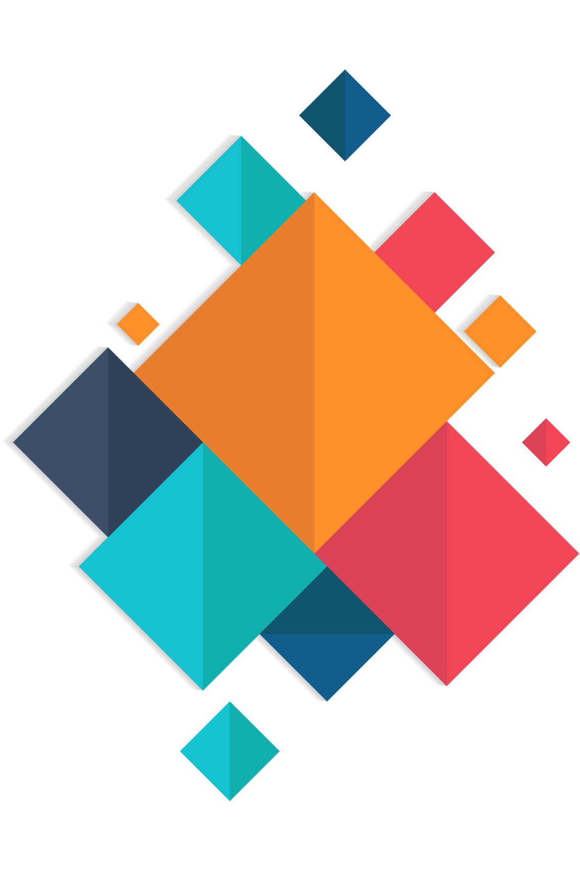 Dywan winylowy wzór geometryczny kolorowe kwadraty - TenStickers