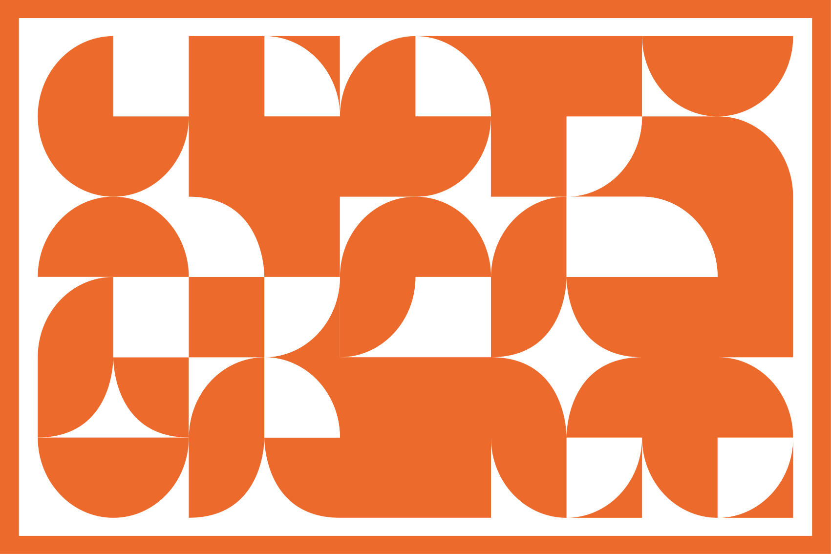Dywan winylowy wzór geometryczny pomarańczowe koło - TenStickers