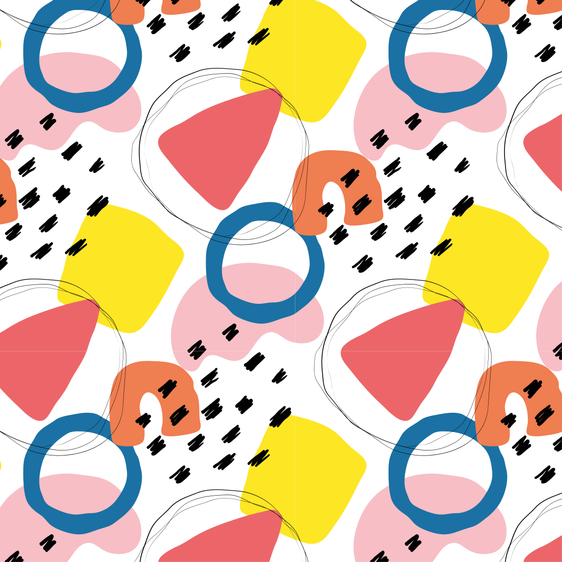 Dywan winylowy wzór geometryczny sztuka malarska - TenStickers