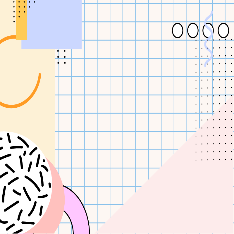 Dywan winylowy wzór geometryczny kolorowe kwadraty lat 80. - TenStickers