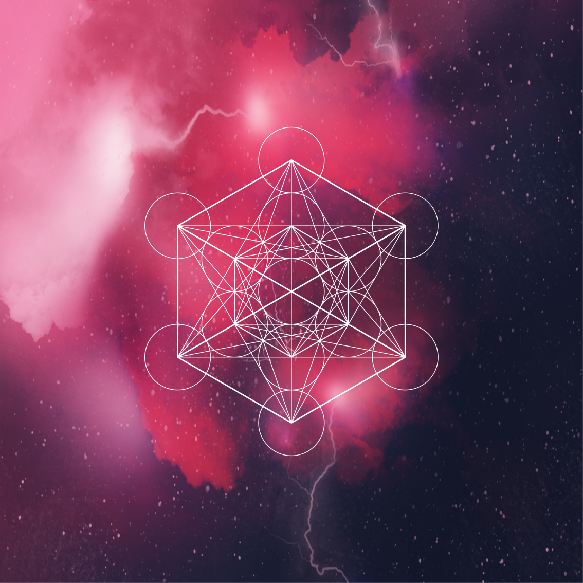 Dywan winylowy wzór geometryczny symbol metatrón - TenStickers