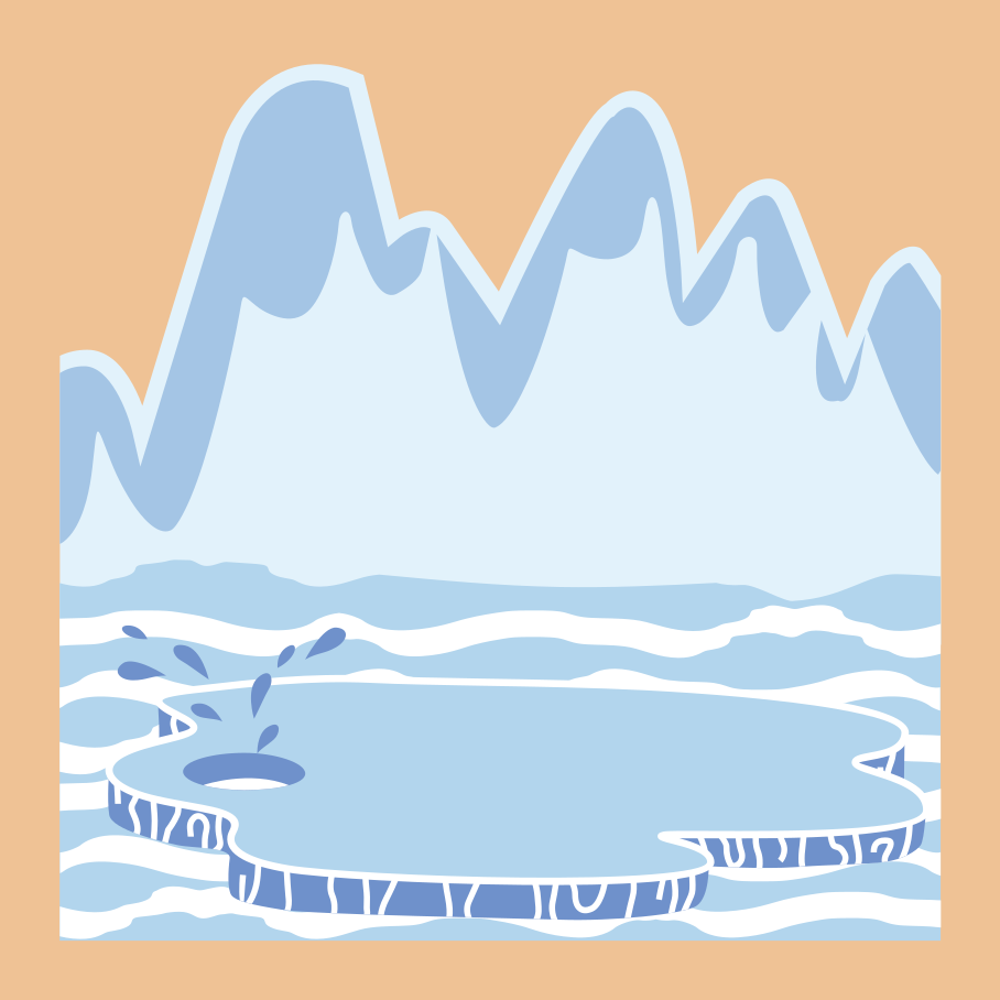 Dywan winylowy dla dziecka górskie lodowe szczyty - TenStickers