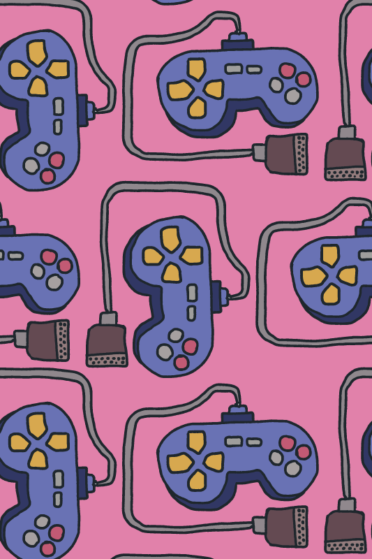 Dywan winylowy z grą w stylu retro kontrolera - TenStickers